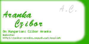 aranka czibor business card